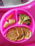 Tortillas de pollo, quinua y camote versión bebe
