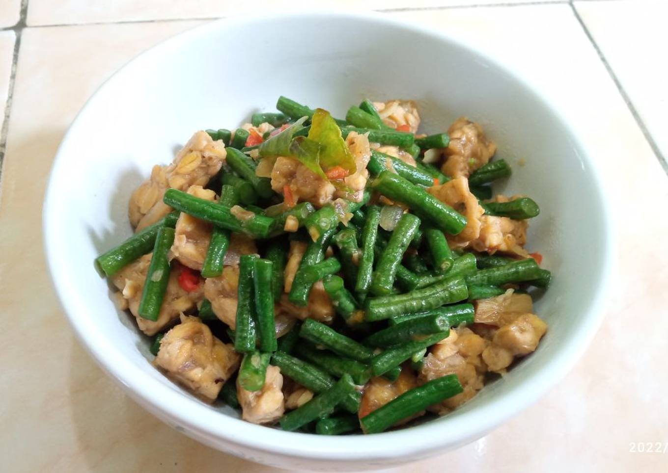 Oseng Kacang Panjang dan Tempe ala Chef Renata (Nine Garlic)