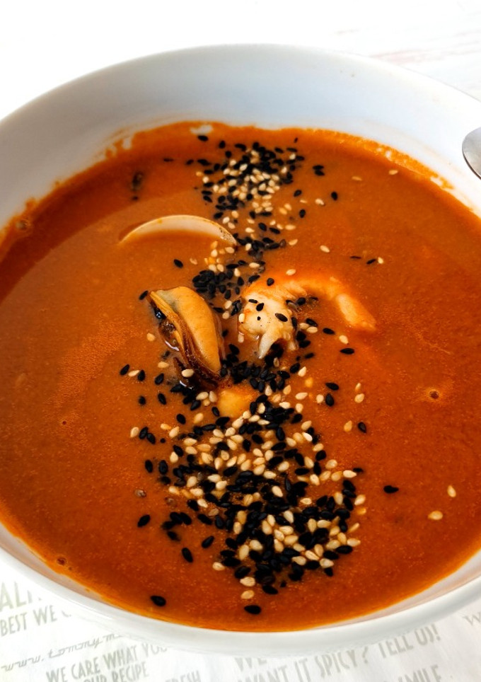 Una foto de Sopa de marisco