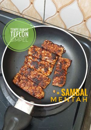 Foto resep Tempe Bakar Teflon + Sambal Mentah (Tempe bisa untuk mealprep)