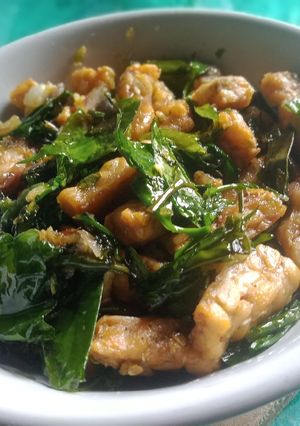 Foto resep 10#Tumis tempe daun melinjo