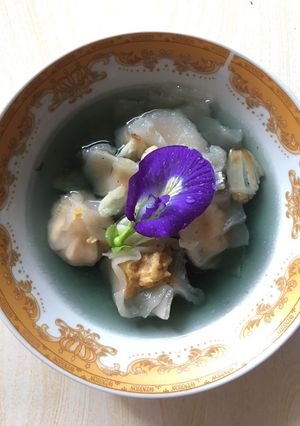 Foto resep Somay ayam kuah ungu