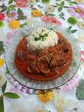 Carne de osobuco a la olla con salsa de tomate