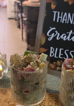 A picture of Cold pasta salad.
