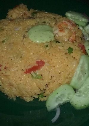 Una foto de Arroz con camarones