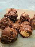 Peanut butter chocolate cottage cheese balls