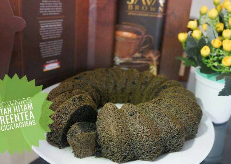 Brownies ketan hitam greentea
