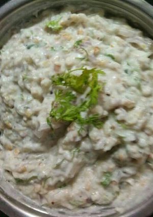 A picture of Baingan bharta.