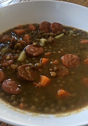 Una foto de Lentejas con chorizo ¡¡¡La manera más fácil de hacerlas!!!