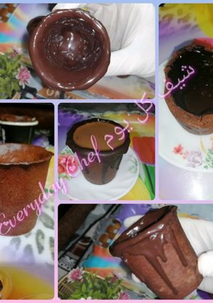 صورة لوصفة أكواب الكوكيز بالشوكولاتة بدون زبدة 😍