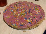 Pie de frambuesa sin horno
