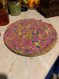 Una foto de Pie de frambuesa sin horno