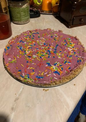 Una foto de Pie de frambuesa sin horno
