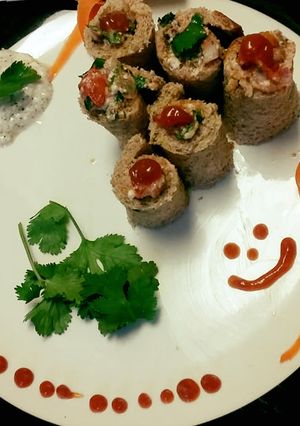 A picture of Bread Sushi.