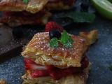 Folhadinhos de Frutos Vermelhos, Limão Caviar e Hortelã