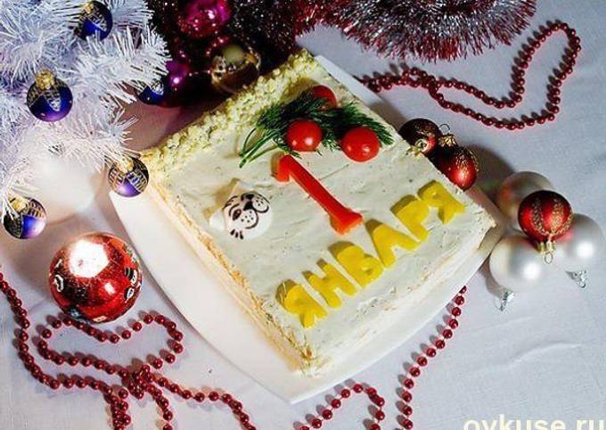 Закусочный Торт Новогодний Закусочный Торт Новогодний