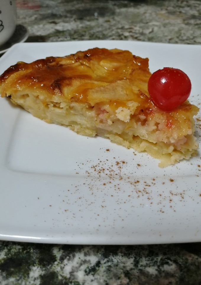 Una foto de Tarta de manzana sin amasar y muy jugosa