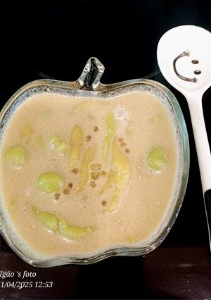 A picture of Banana and Avocado Mochi Dessert (Chè Mochi Chuối, Bơ).