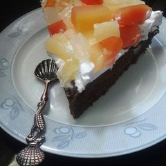 A picture of ☙⚀⚁⚂Fruity Brownies Pizza ⚁⚂⚀☙   .