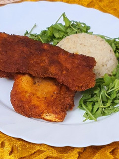 Rántott szelet, chiamagos rizzsel recept fotója