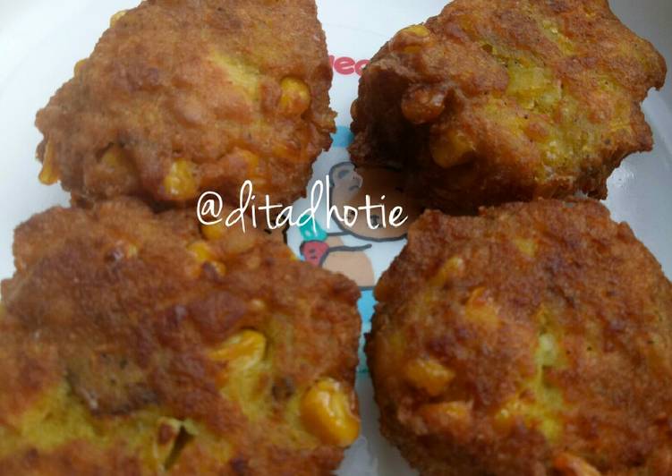 Perkedel jagung tahu patin mpasi 18bulan