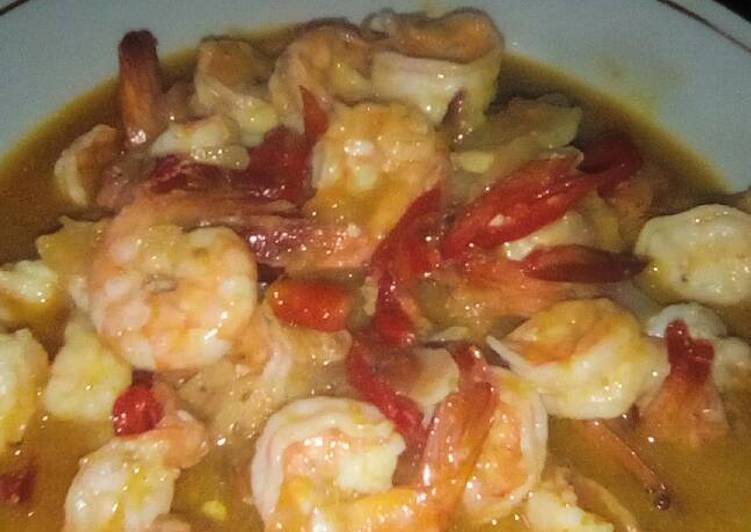 Langkah Mudah untuk Membuat Udang tumis,asam manis pedas gurih,,, yang Lezat Sekali