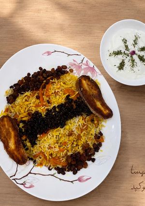 عکسی از دستور هویج پلو با مرغ