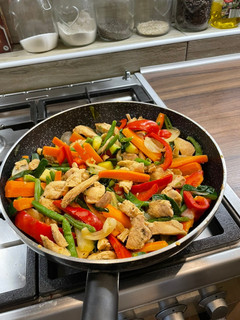 Csirkés zöldséges wok recept fotója