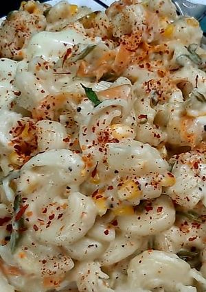 সিজলিং হোয়াইট সস্ পাস্তা (White sauce pasta recipe in Bengali) রেসিপির প্রধান ছবি
