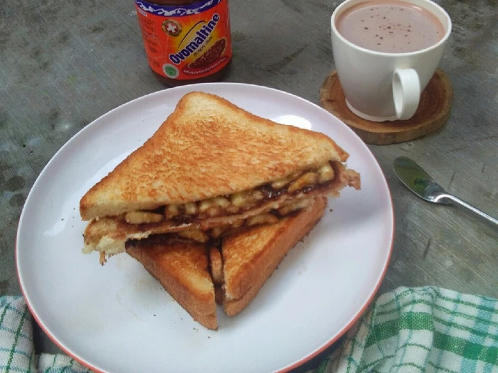 Langkah Mudah untuk Menyiapkan Resep Roti panggang pisang coklat yang Bikin Ngiler Anti Ribet, Menggugah Selera