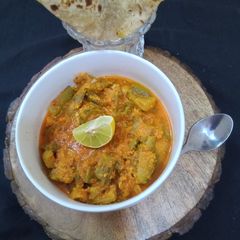 A picture of Turai masala (ridge gourd curry).