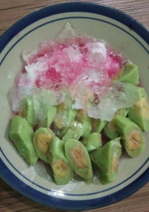 Foto resep Es pisang ijo khas makassar