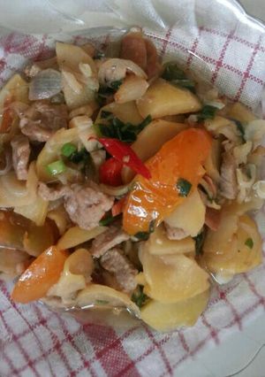 Foto resep Kentang Sosis Kecap