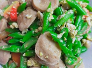 Foto resep Tumis buncis bakso telur orak arik