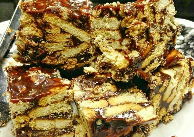 Resep Kek Batik (No bake chocolate cake) Anti Gagal