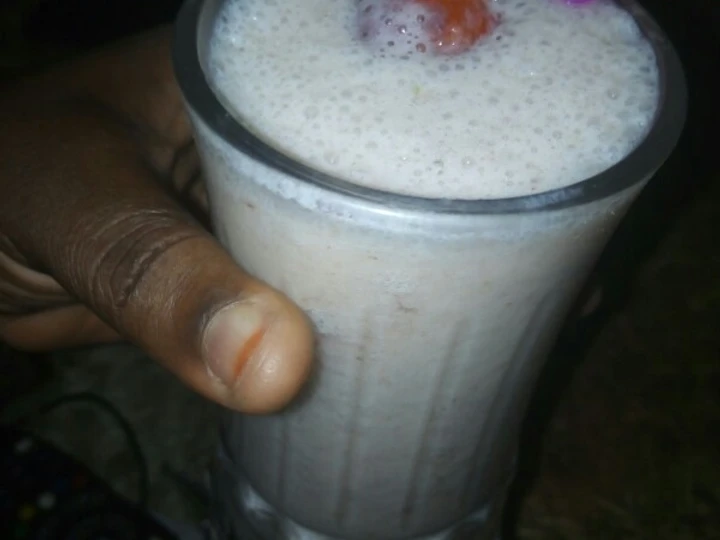 Recipe Banana and strawberry smoothie the Awesome  You can take Joss in your mouth