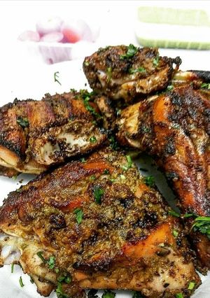 A picture of Grill chicken indian Style.