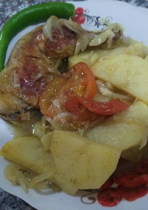 صورة لوصفة صينية بطاطا و دجاج