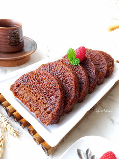 Foto resep Caramel Cake (Bolu Sarang Semut) Tanpa Susu