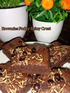 Foto resep Brownies panggang shiny crust