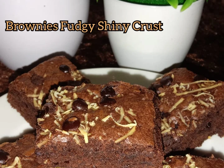 Cara Gampang Membikin Resep Brownies panggang shiny crust yang Enak Banget Anti Ribet, Lezat