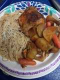 Chicken, Vegetables, and Cacio e Pepe