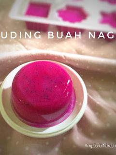Foto resep Puding buah naga (snack MPASI 8m+)