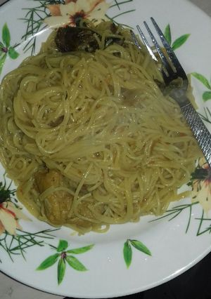 A picture of Spaghetti jollof.