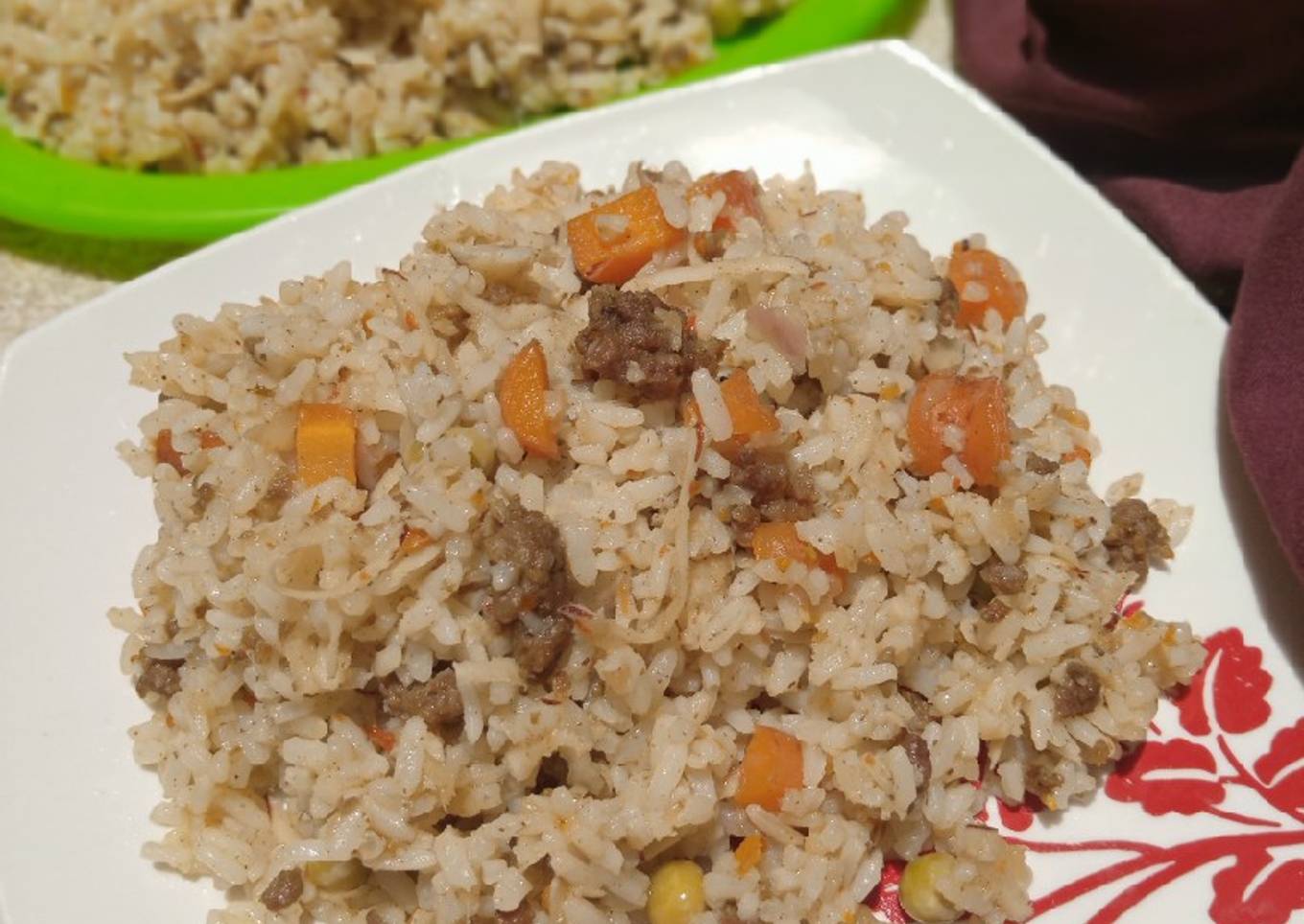 Fried coconut rice