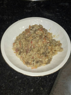 Una foto de Rissotto de verduras con jamón