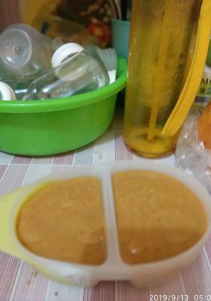 Foto resep Mpasi 7bulan (nasi,kacang merah, brocoli,wortel)