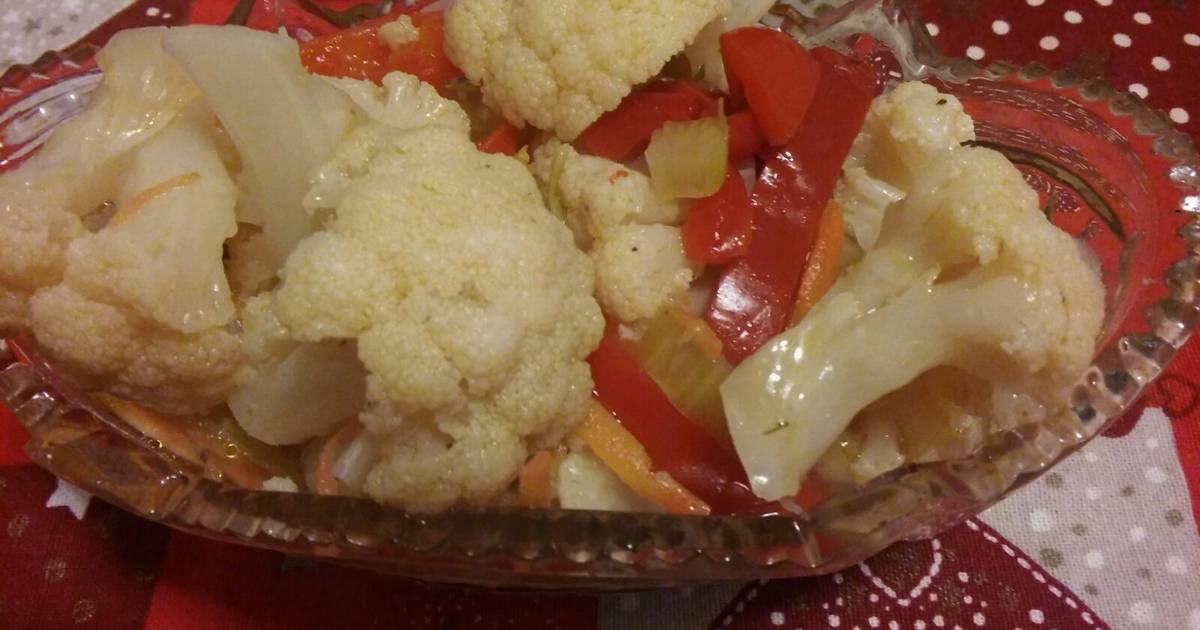 Рецепт маринованных цветная капуста с яблоками