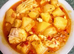 Una foto de Guiso de patatas con bacalao fresco
