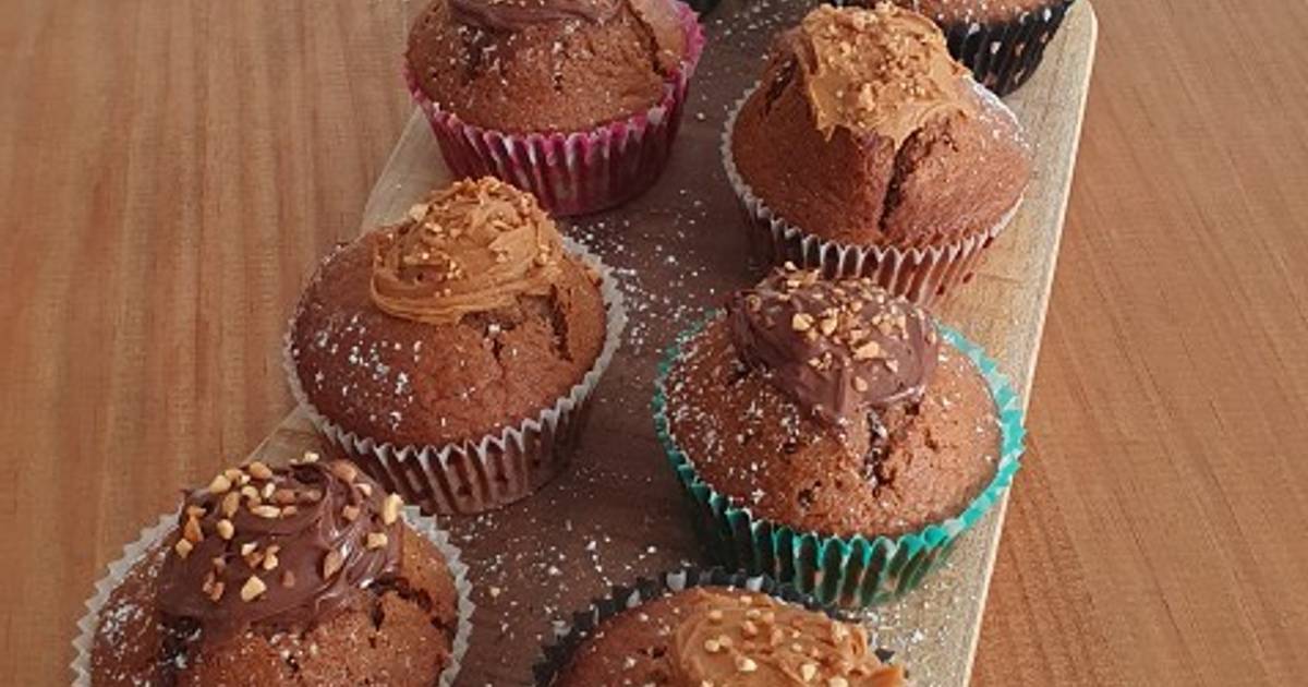 Muffin pépites de chocolat topping nutella/speculoos de Kev_infood Cookpad